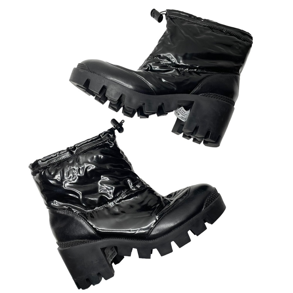 Schutz | Joseane Boots in Shiny Black Nylon 5.5